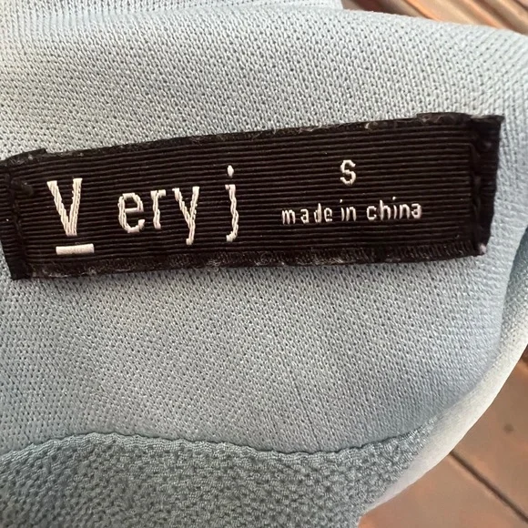 Very J Blue strappy jumpsuit slit leg pockets  cottagecore fairycore coquette - Picture 11 of 13